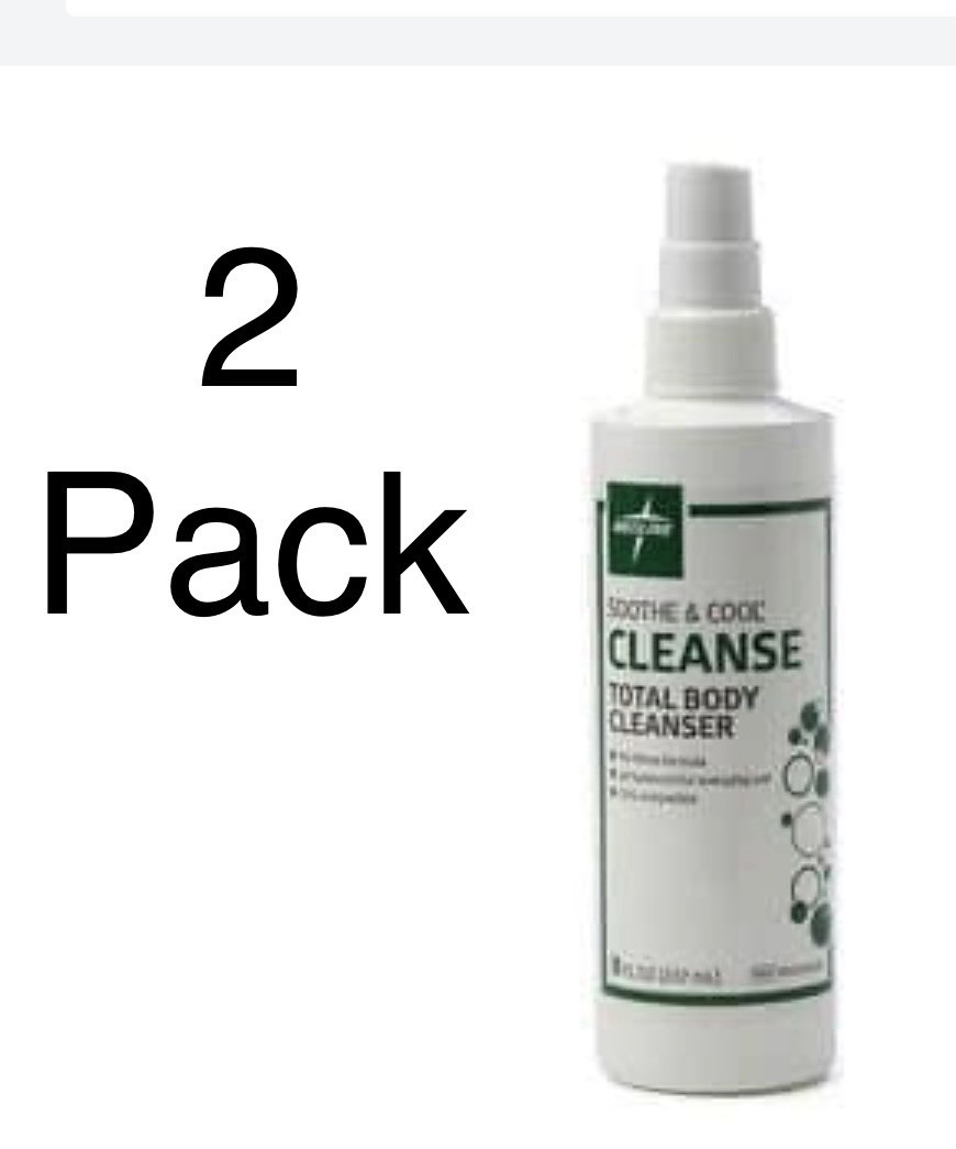 2 Bottles Medline Soothe & Cool Cleanse Total Body Cleanser – New 8 OZ Each