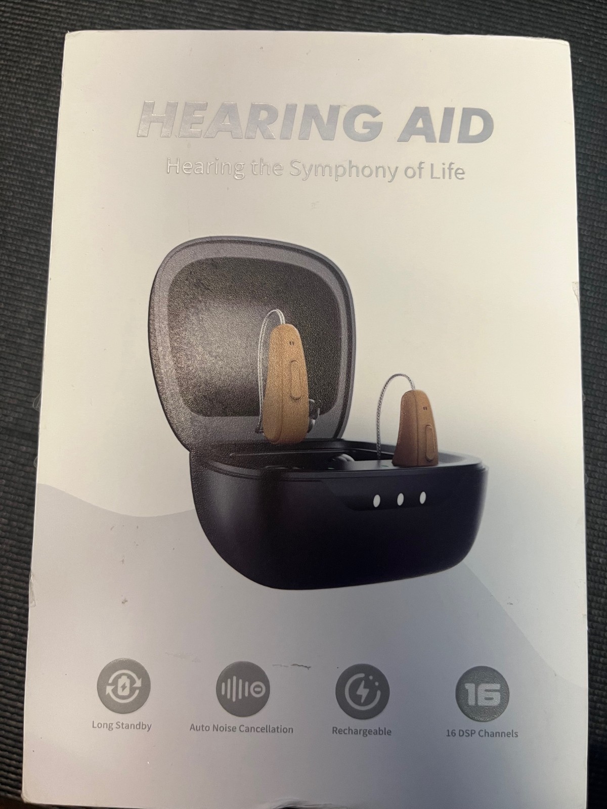 NVBOTY Hearing Aid M2231 Rechargeable Lithium Battery with Charging Base 25H Use