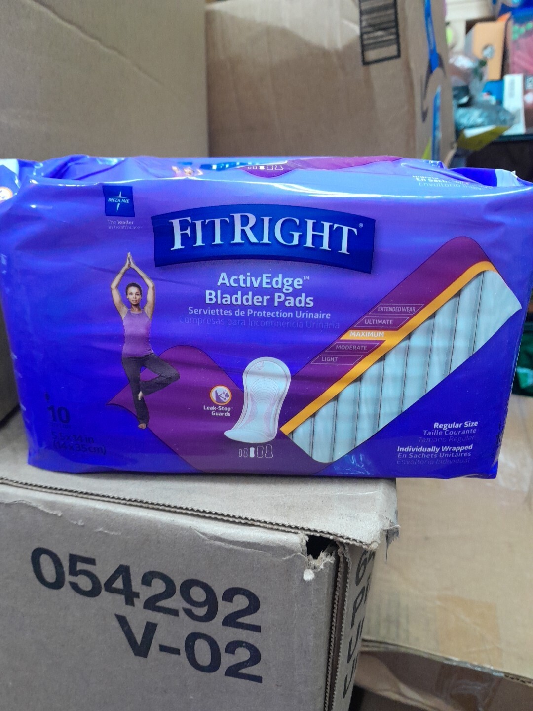 Medline FitRight Bladder Control Pads With ActivEdge Leak Stop Guards