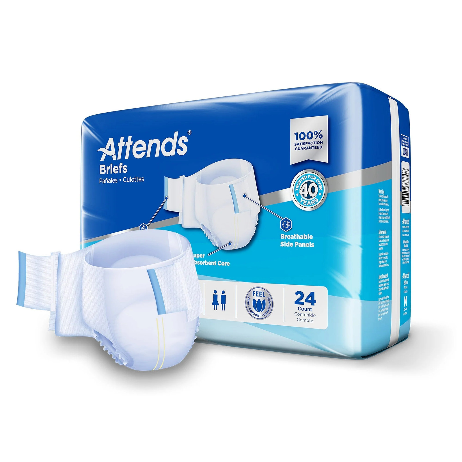 Attends Incontinence Briefs, Maximum Absorbency