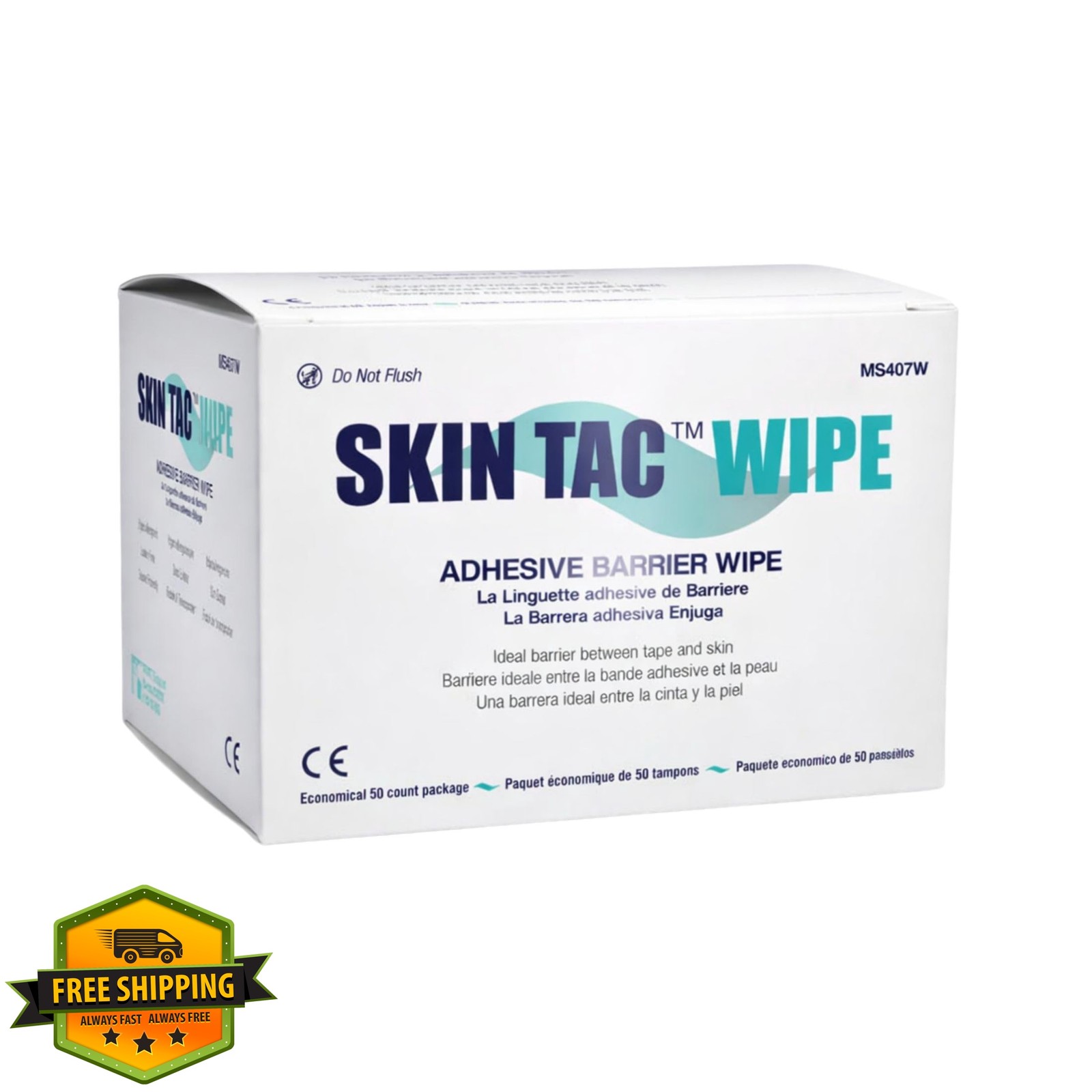 Torbot Skin-Tac Adhesive Wipes 50 Count