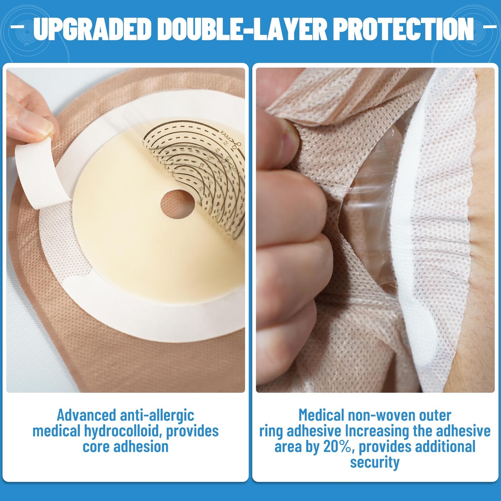 Ostomy Bags One Piece Drainable Pouches for Colostomy Ileostomy Stoma Care 22Pcs