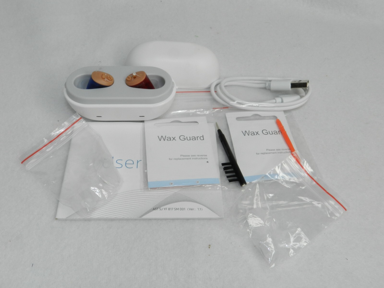 1 Pair Digital Hearing Aids Invisible In-Ear Enhancer Voice Sound Amplifier