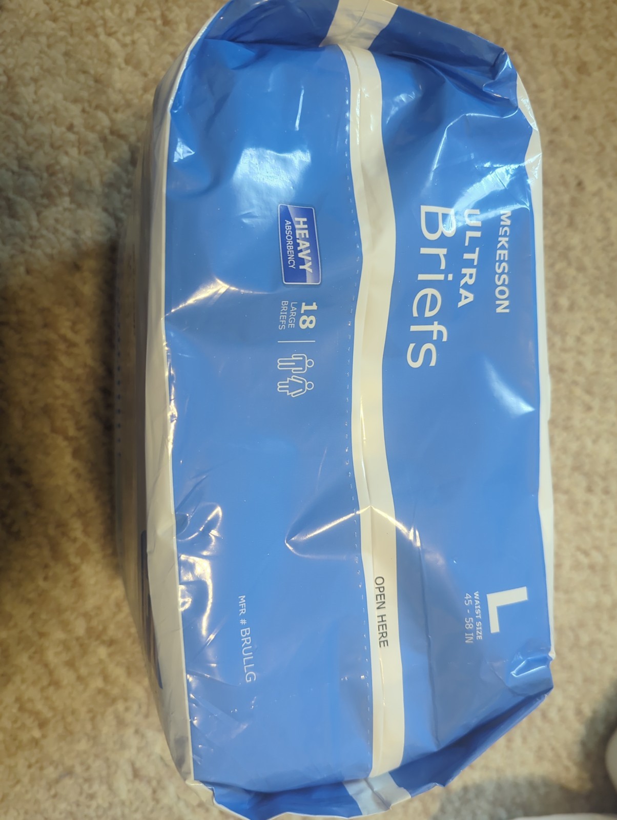McKesson Ultra Large Disposable Diapers – 18 Pack (Heavy)