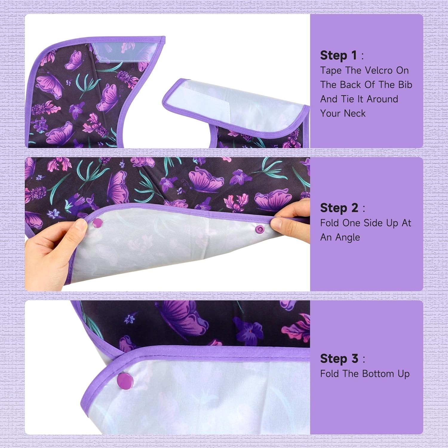 3/4 Pcs Adult Bibs For Men Washable, Reusable Adult, Flower,…