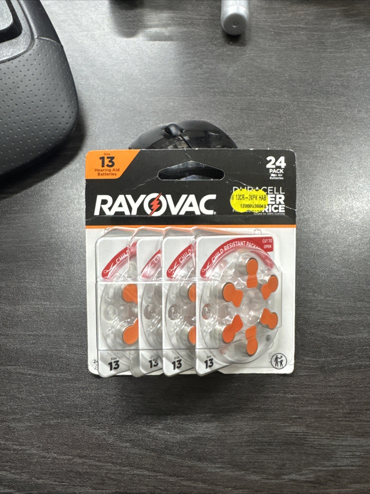 New Rayovac Size 13 Hearing Aid Batteries, 24 Pack