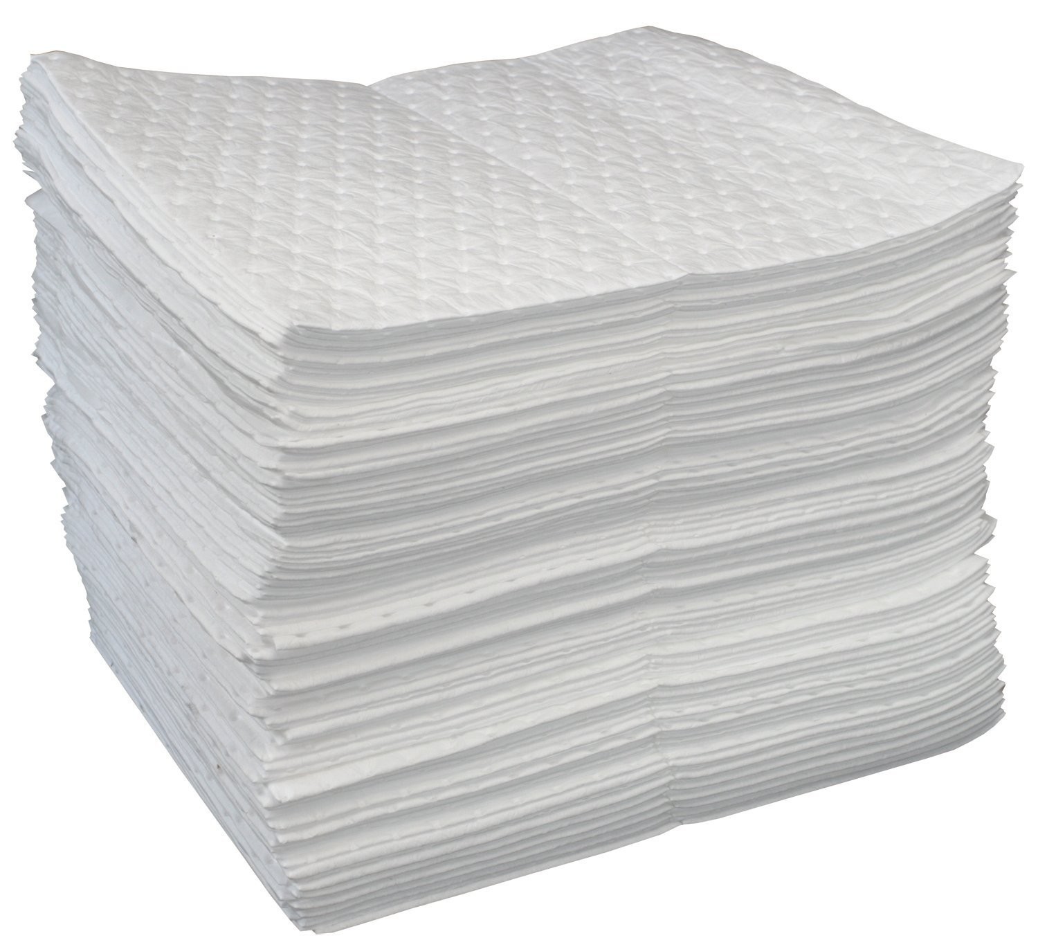 Heavyweight Oil Absorbent Pads – 15″ x 20″ – 50 Count – Oil-Only Mat for Spills