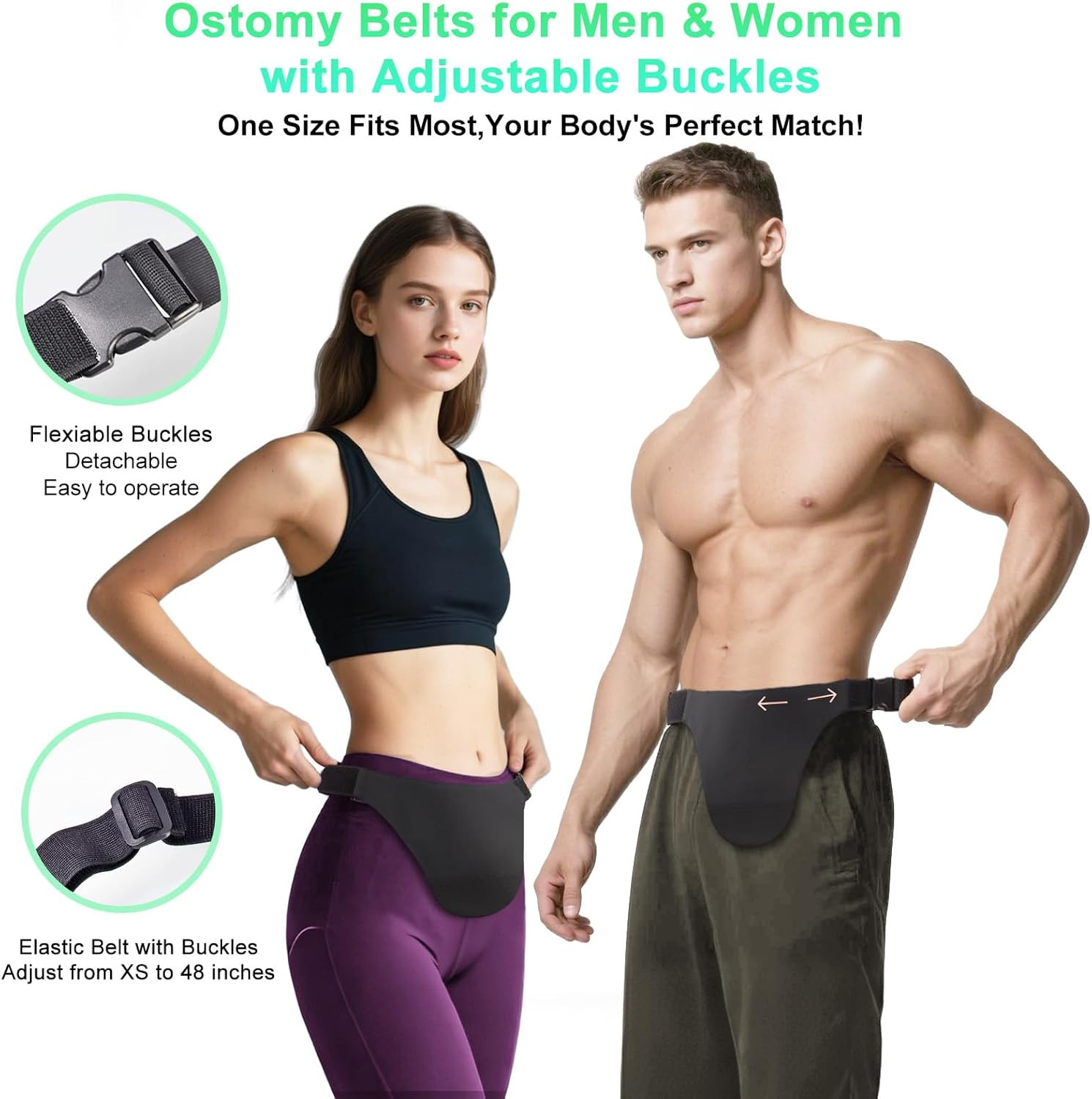 Ostomy Belts for Men and Women Adjustable Stealth Belt for Ostomy Bag Men Women