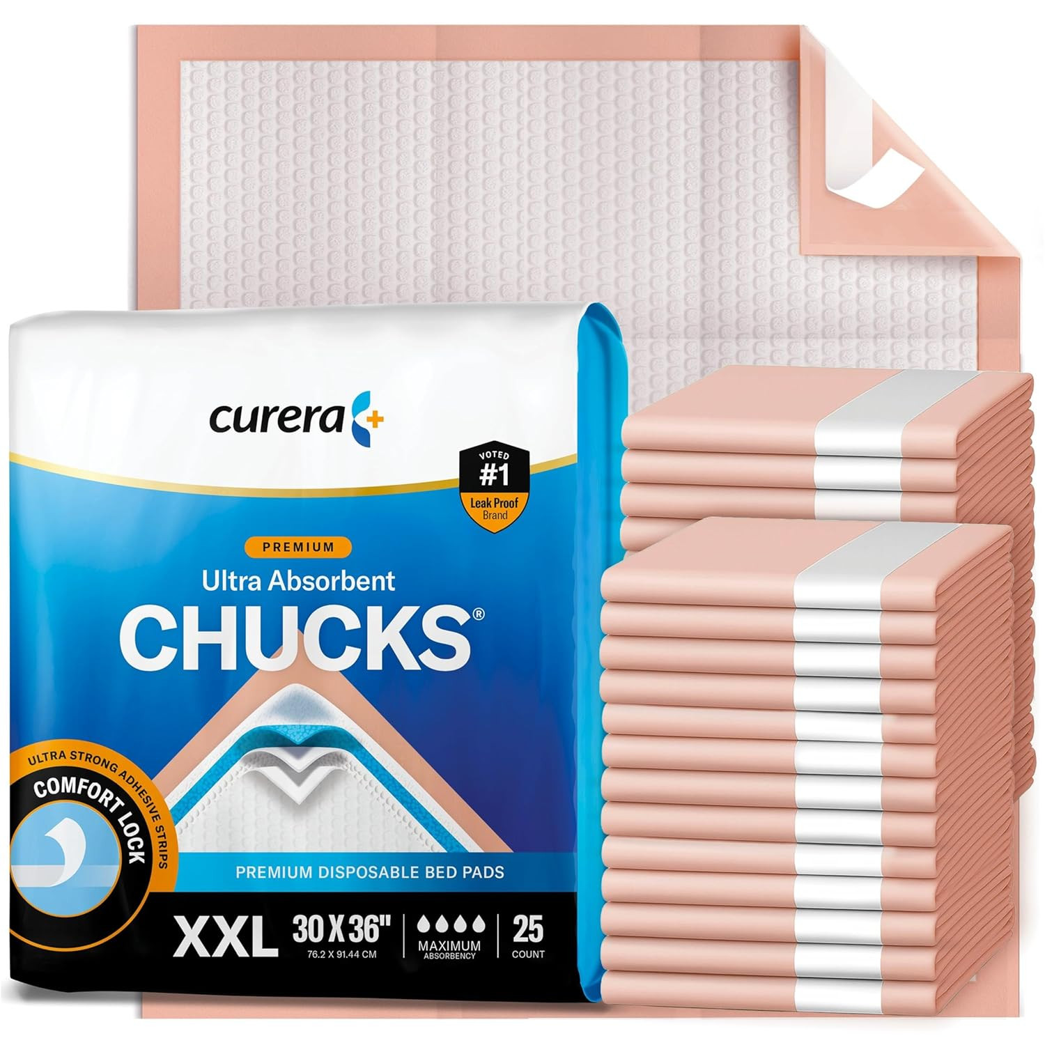 Chucks® Premium Disposable Underpads 30”X36” Ultra Thick Super Absorbent Chux In
