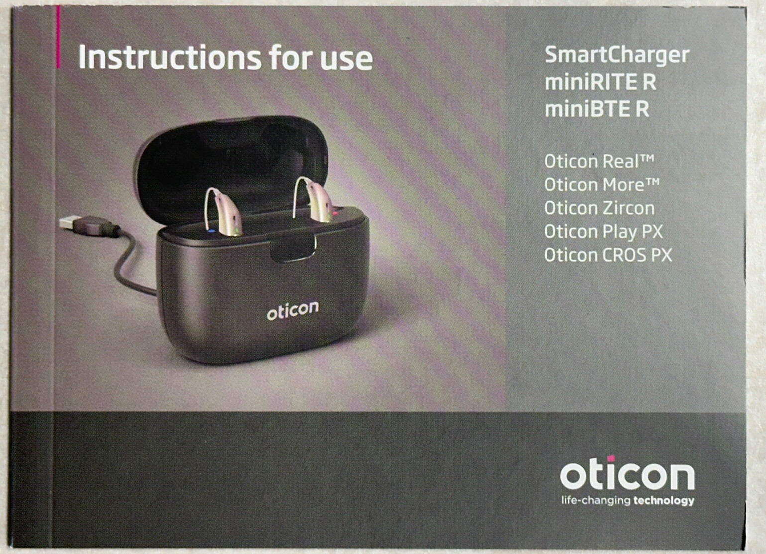 Oticon Smart Charger Comes With Power Cable, Wall Adapter, Manual. Lightly Used.