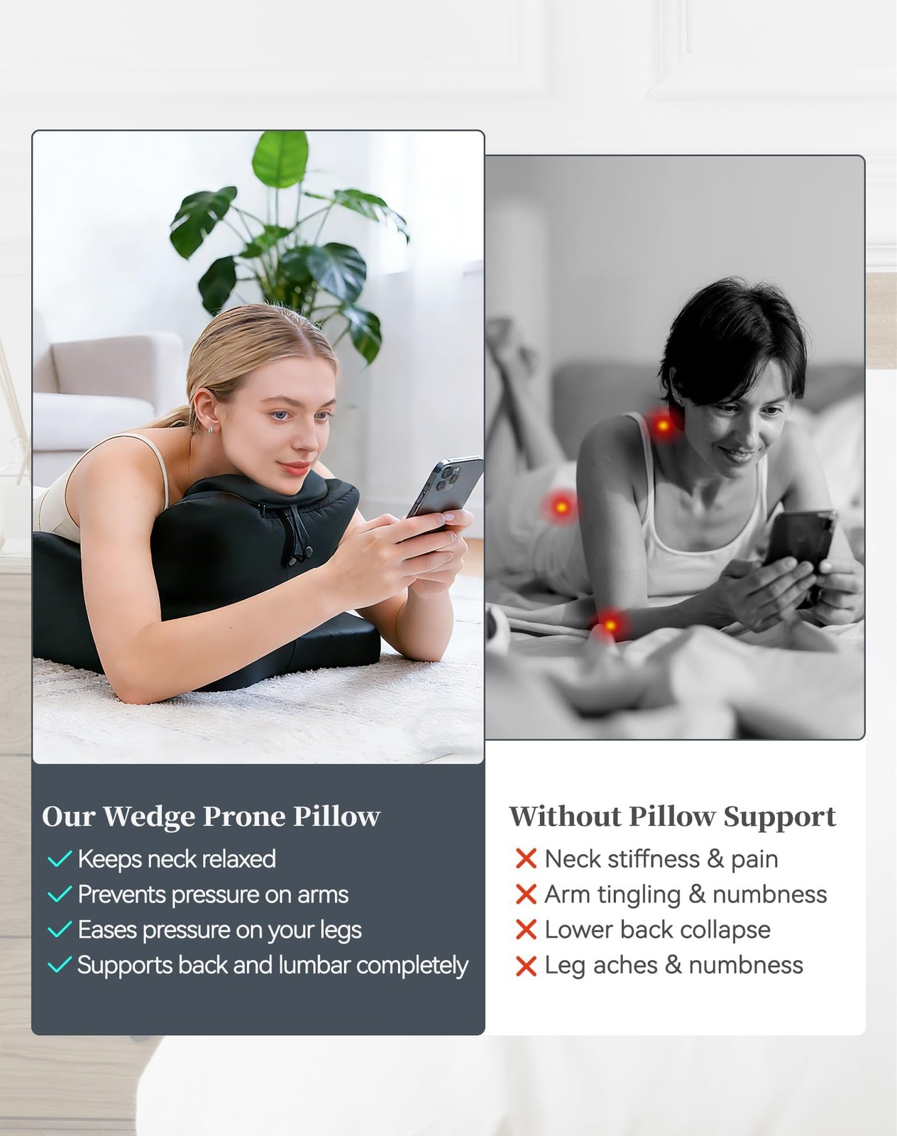 Ingdgnoso Memory Foam Wedge Pillow For Couples Intimacy 27 Degree Ergonomic Sex