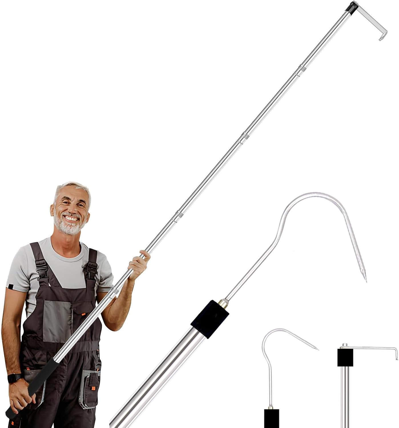 Truck Cargo Grabber – 34-70 Inch Sturdy Pickup Truck Bed Cargo Retrieval Pole, w