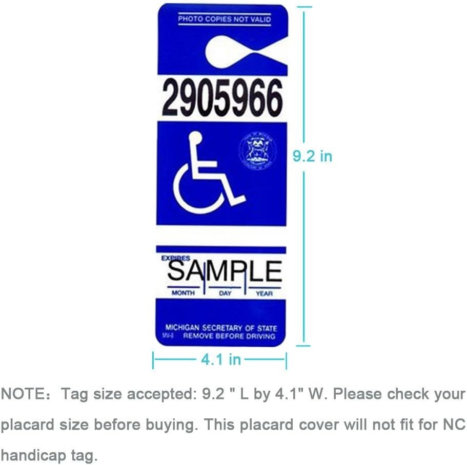 Handicap Placard Holder – Ultra Transparent Disabled Parking Permit Placard P…