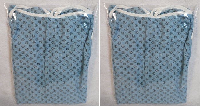 Hospital Patient Gown. Lot(2) Ea. Lightweight Medical Exam Gown