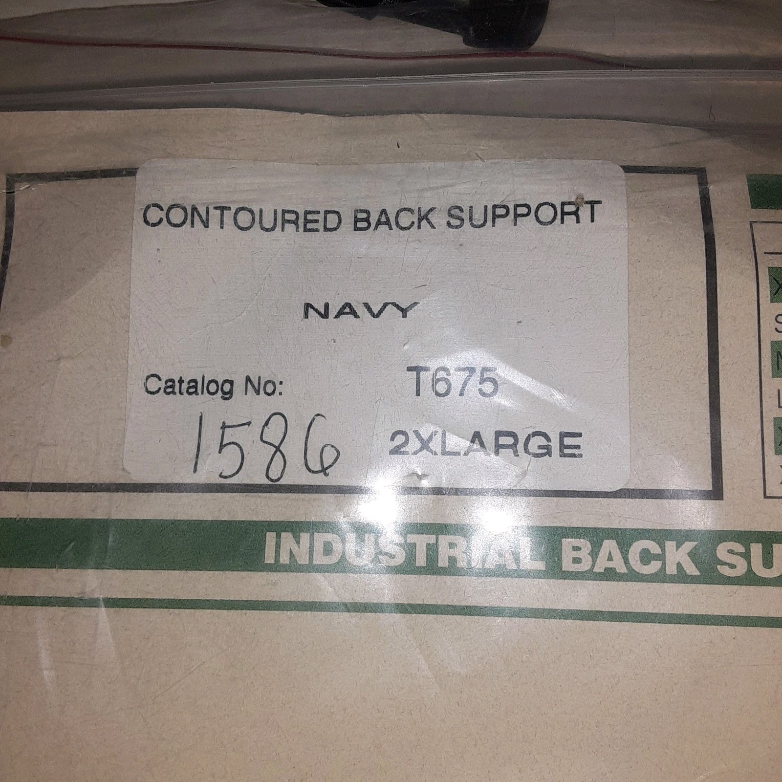 Industrial Back Lumbar Support 2XL W/Straps Navy BLUE T675 USA NEW