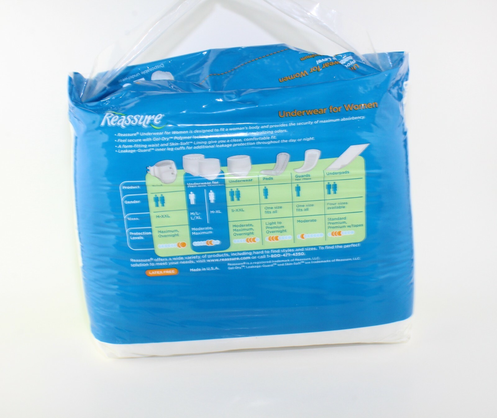 Reassure Small / Medium Disposable Underwear for Women 20 Count 28″ – 40″ Waist