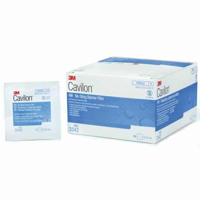 3M 3342 Cavilon No Sting Barrier Film Wipes 0.75 ml – 50/BX