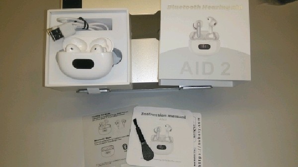 Nvboty Aid2 Rechargeable Hearing Aids White Bluetooth Sound Isolation In Ear