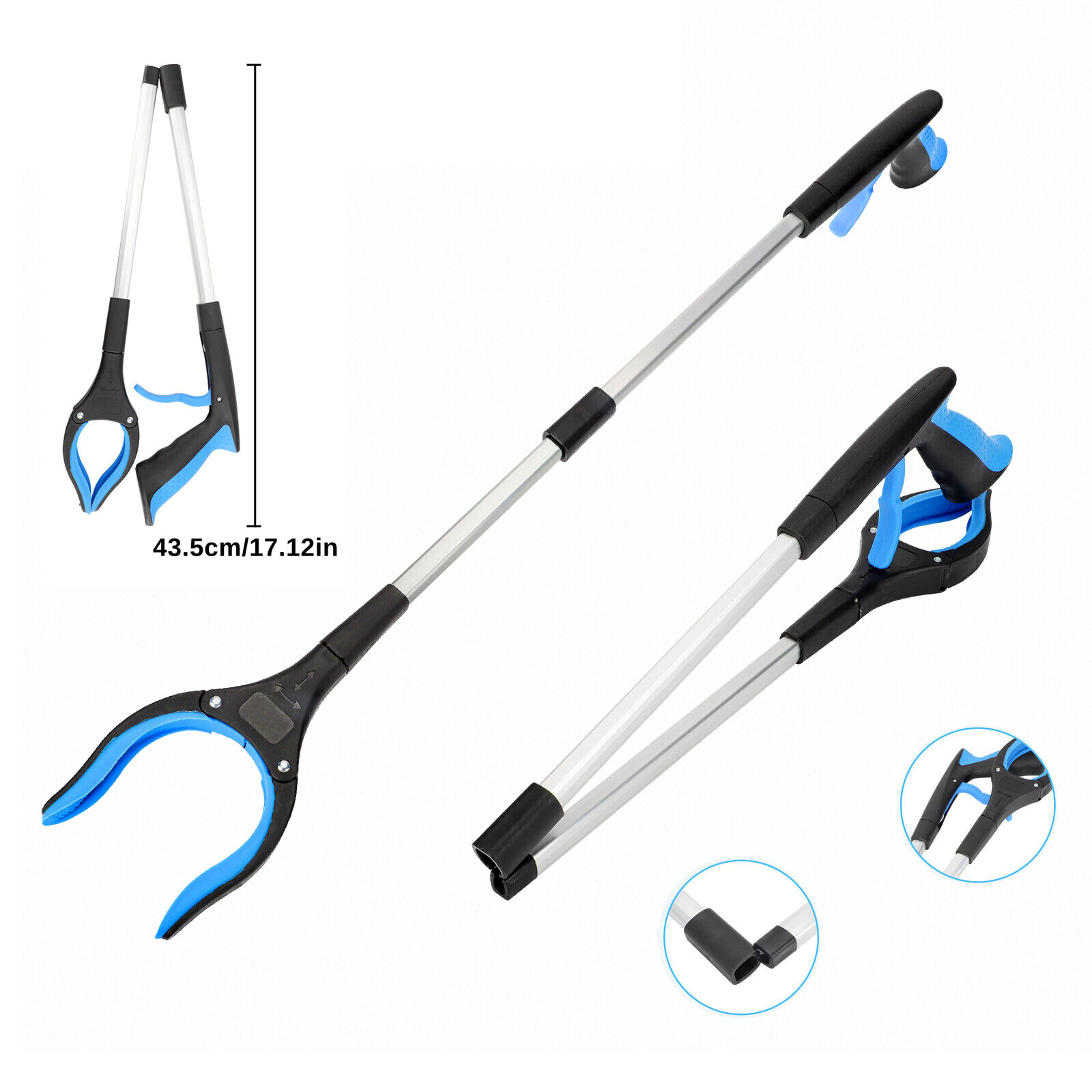 32″Foldable Sturdy Aluminum Pick Up Tool Reacher Grabber for Elderly Assistance