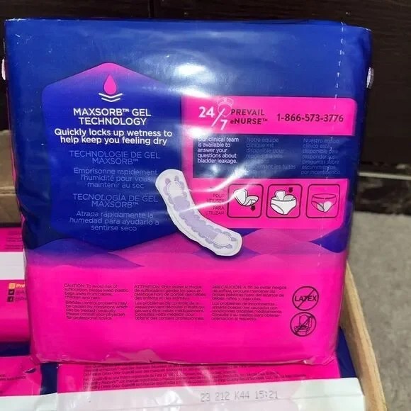 Bulk 9 Packs / 180 count Prevail Women’s Bladder Leak Pads – Modern Absorbency
