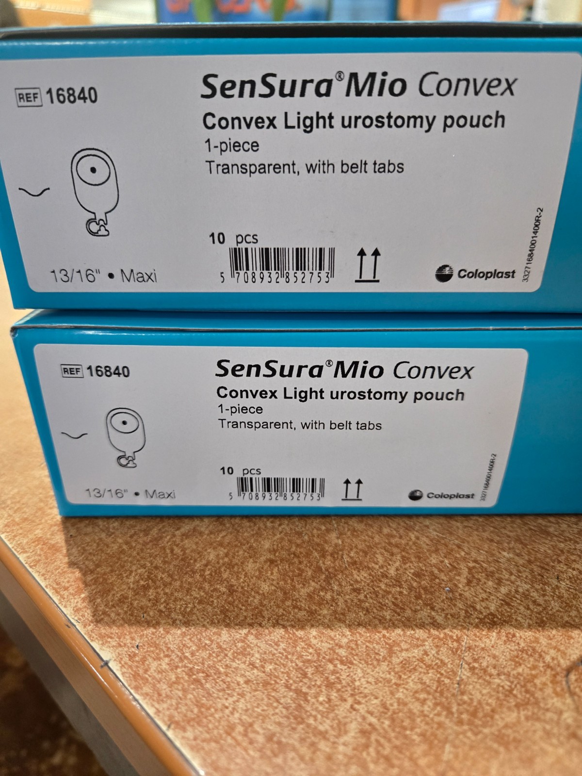 2BX-Coloplast 16840 SenSura® Mio Convex Light 1PC Urostomy Pouch EX 1/27