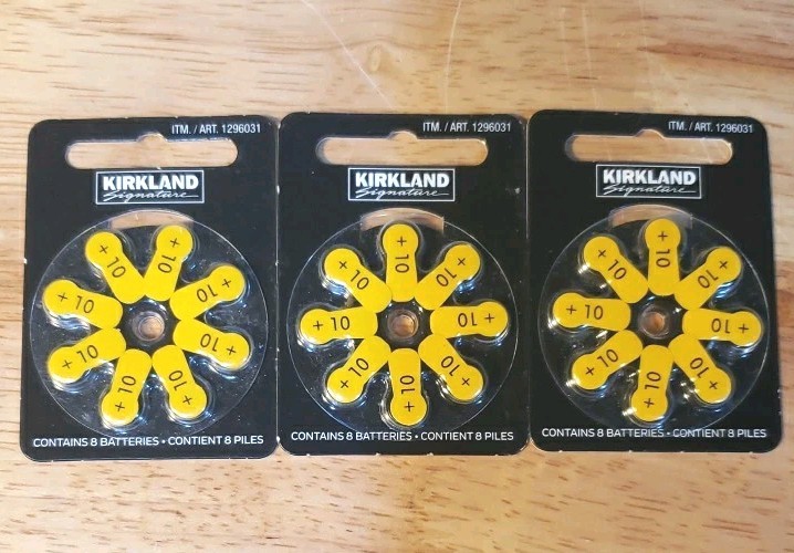 💥💥💥24 Kirkland Signature Hearing Aid Batteries Size Format 10, 1.45 V 2024-02