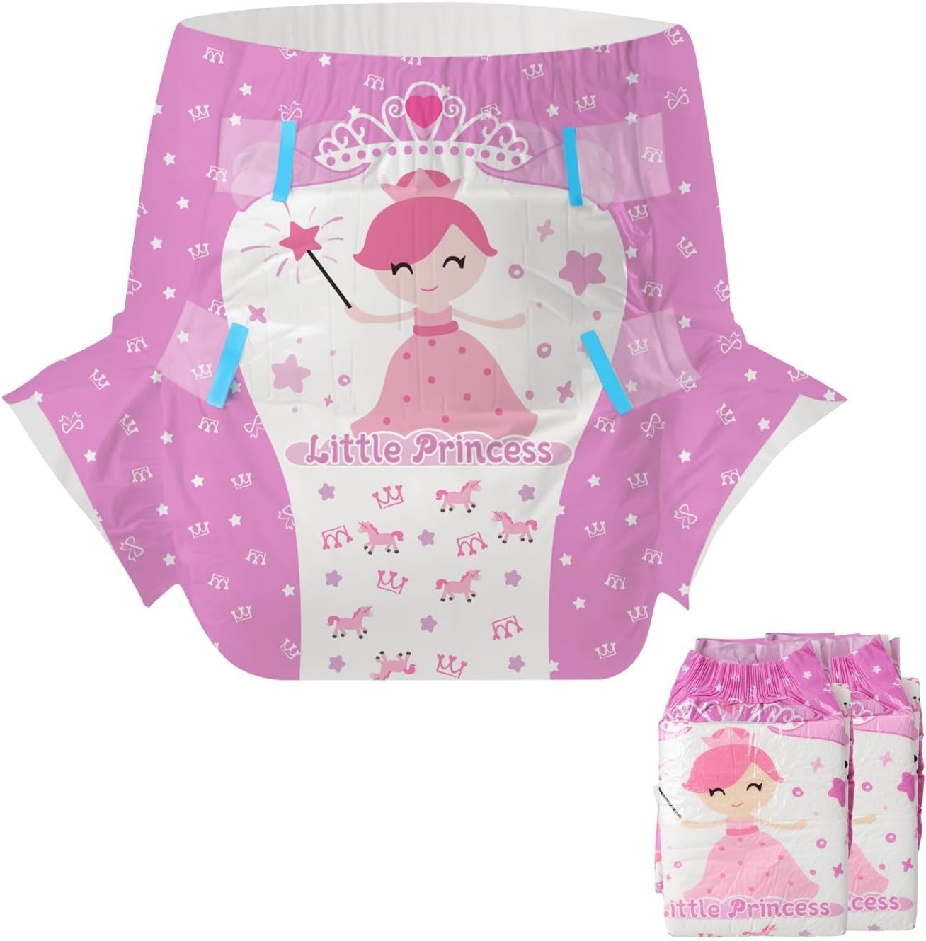 CutiePlusU Adult Diaper Sample 2 Pack Pink Medium 28″-38″ Dry Surface Absorbent
