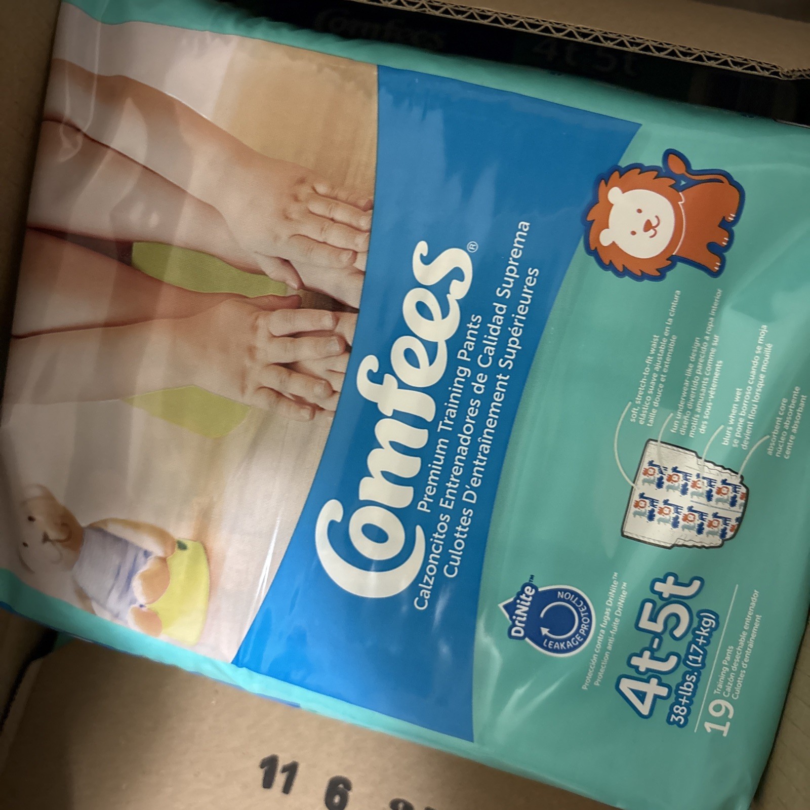 6 New Packs Comfees Training Pants Pullups 4t-5t 38+ lbs 19 each 114 Diapers