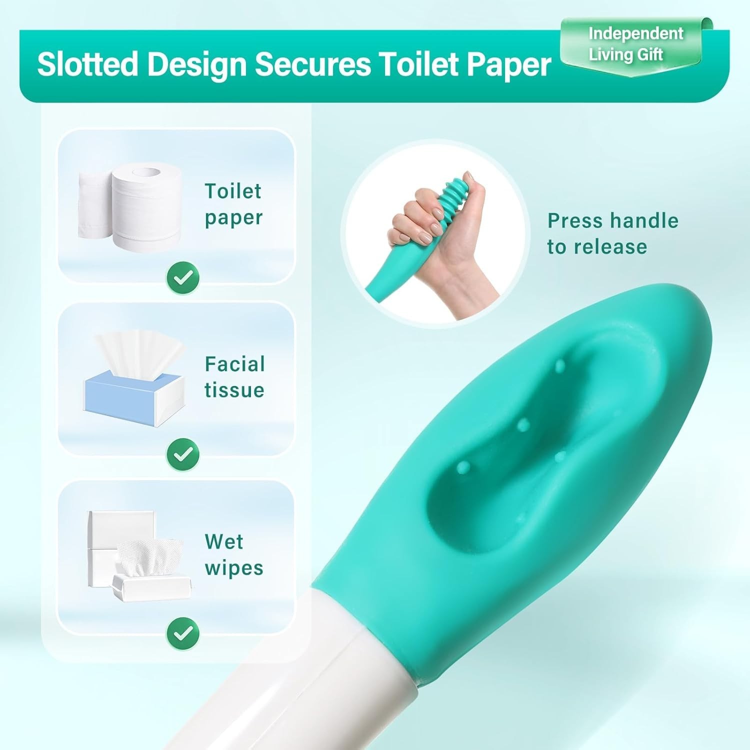 Ergonomic 15-Inch Long Wiping Aid – Perfect for Limited Mobility Users