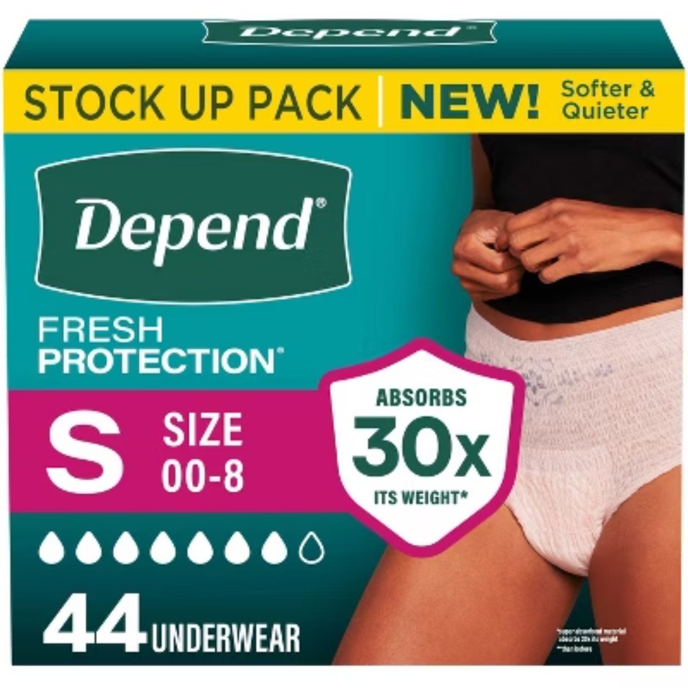 Depend 32ct Blush S Incontinence Underwear, Max Absorb Women