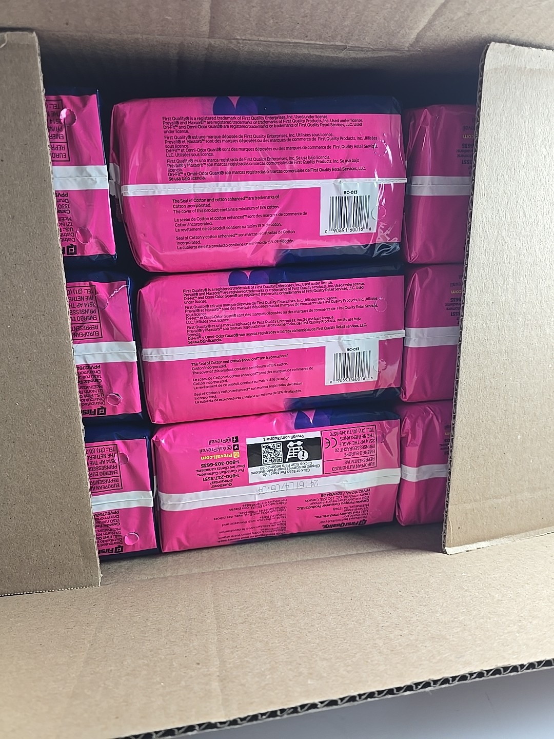 Prevail Bladder Control Moderate Pad 11” Length – 144/Case X9