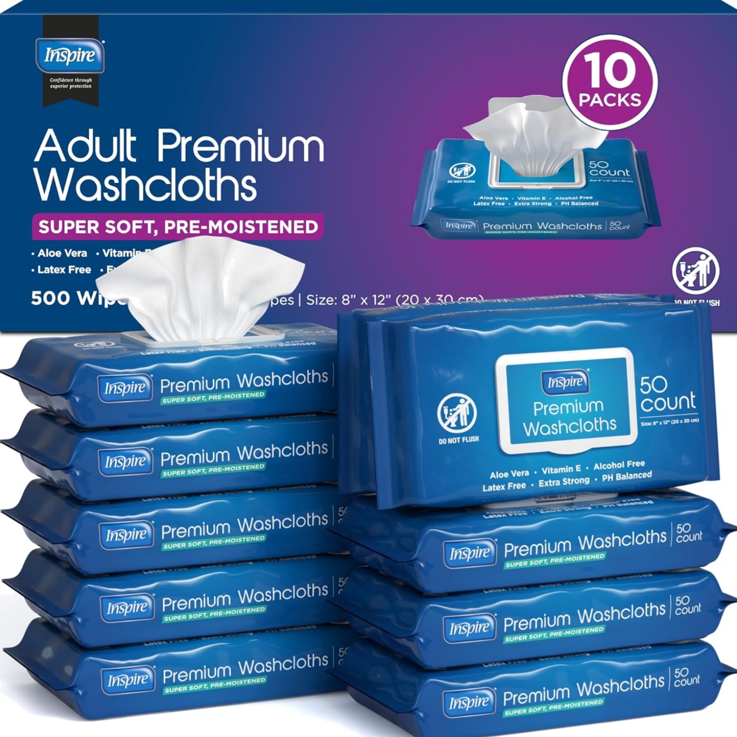 Adult Wet Wipes, Wash Cloths | Adult Wipes for Incontinence & Cleansing for E…