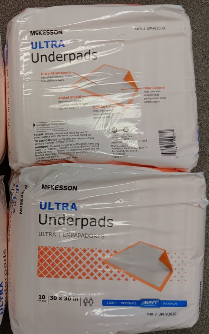McKesson 30×30 Heavy Absorbency Adult Disposable Underpads Puppy Dog Pads 20 Cnt