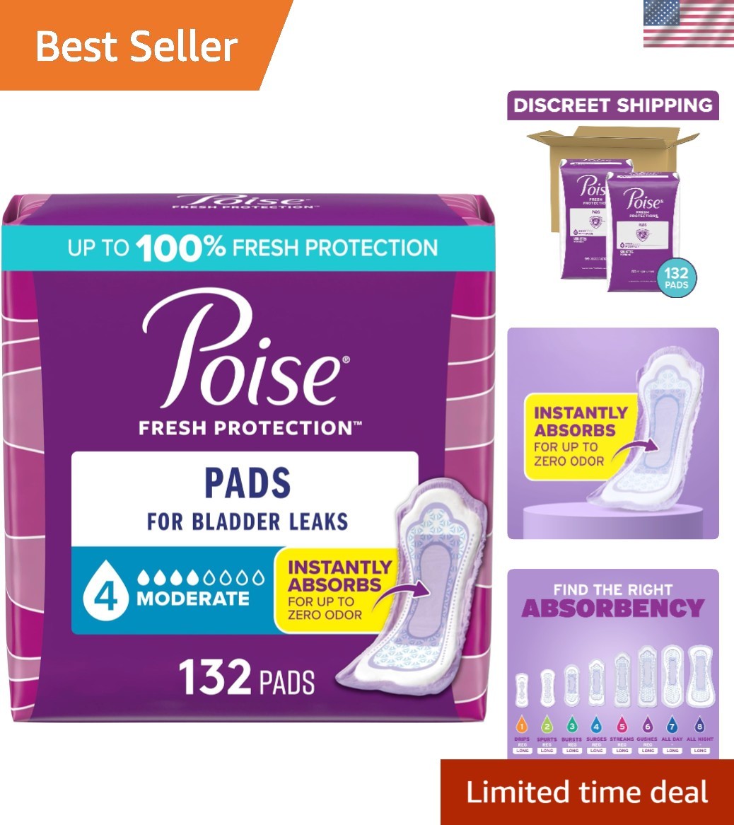 132 Count Incontinence Pads with ContourFit Design – HSA/FSA Eligible