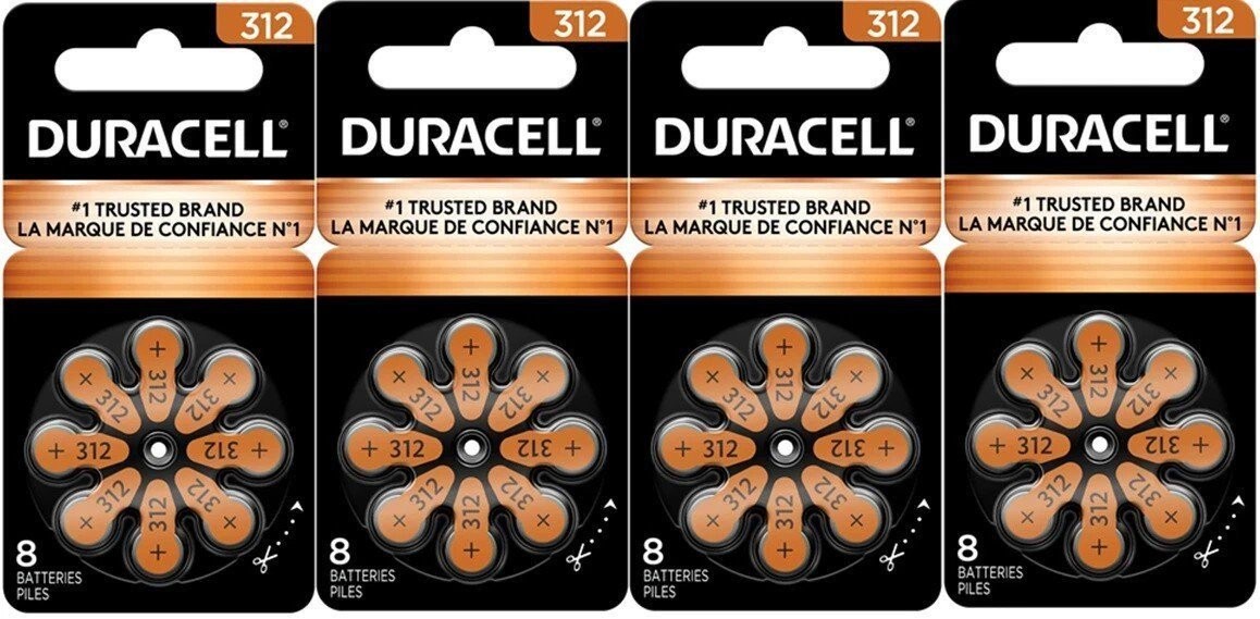 Duracell Hearing Aid Batteries Brown Size 312, 16 Count Pack, 312A Size…