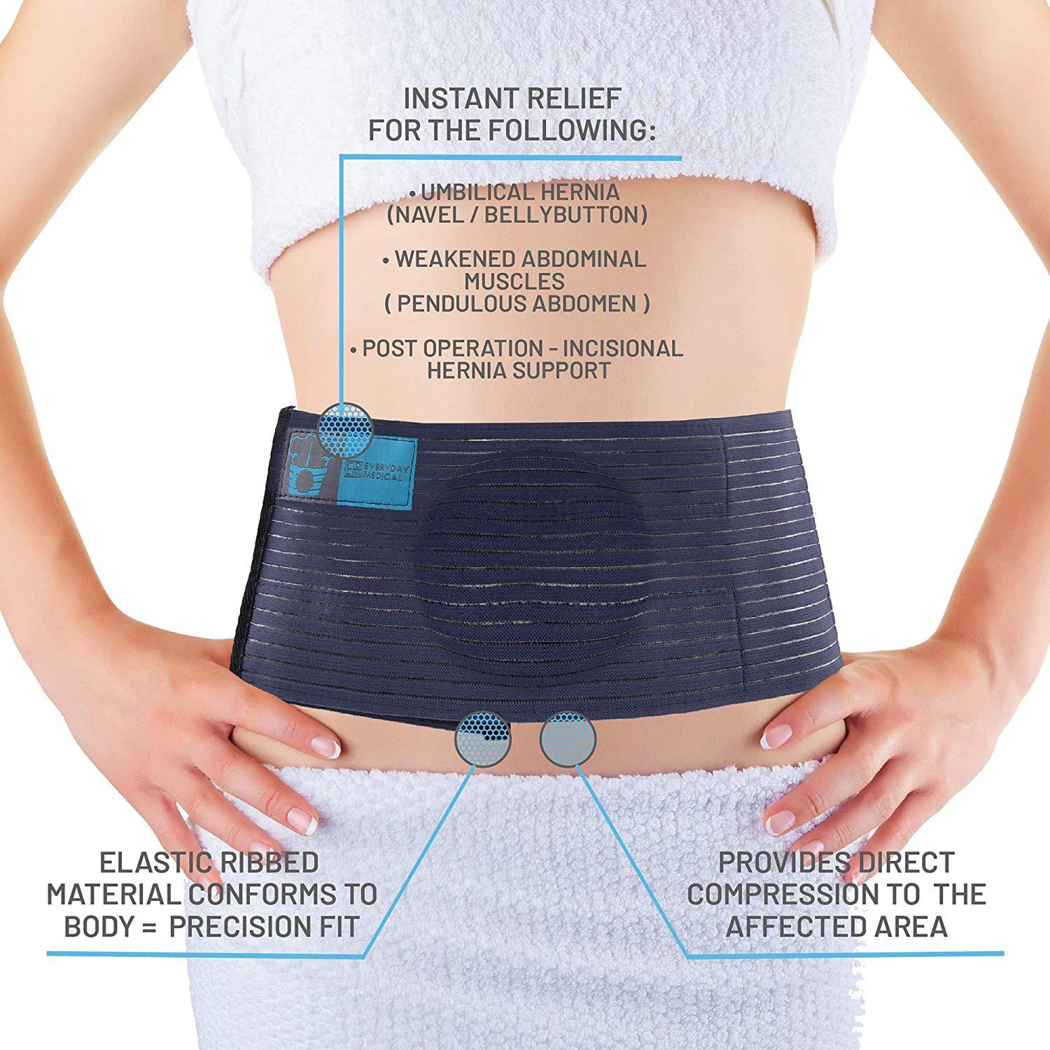 Umbilical Hernia Belt – for Women and Men Ð Abdominal Hernia Binder for Belly Bu