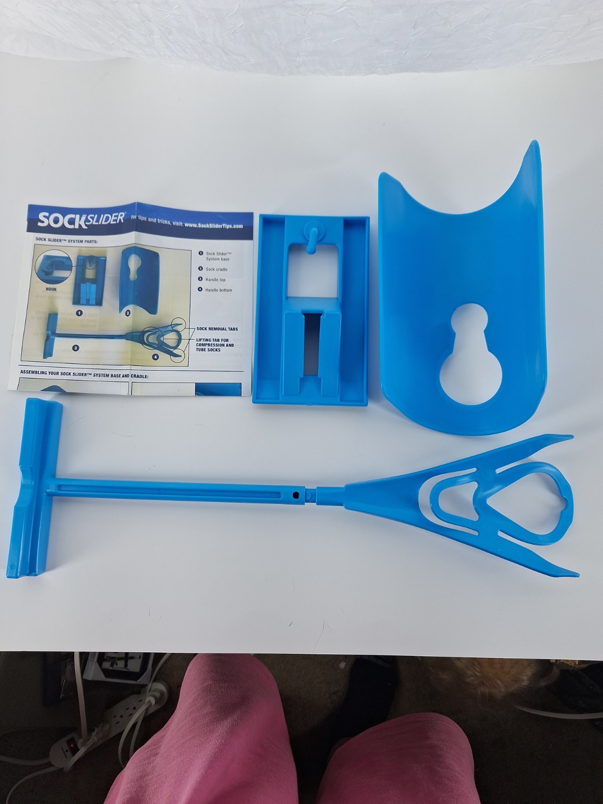 New Sock Slider As Seen On TV 2 Piece Kit Easy On Off Mobility Aid Shoe Horn