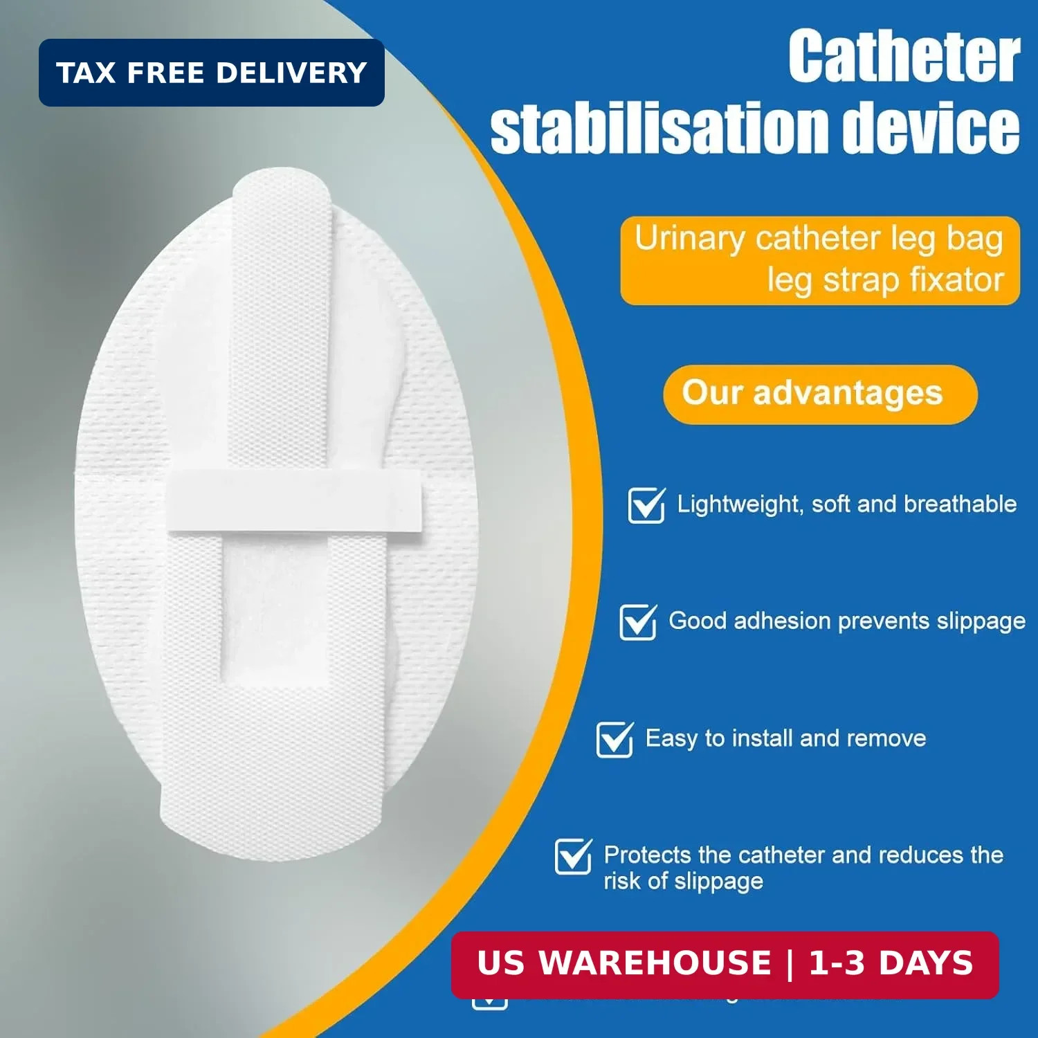 Catheter Stabilization Devices – 8 PCS Self-High Adhesive Catheter Holder, Cathe