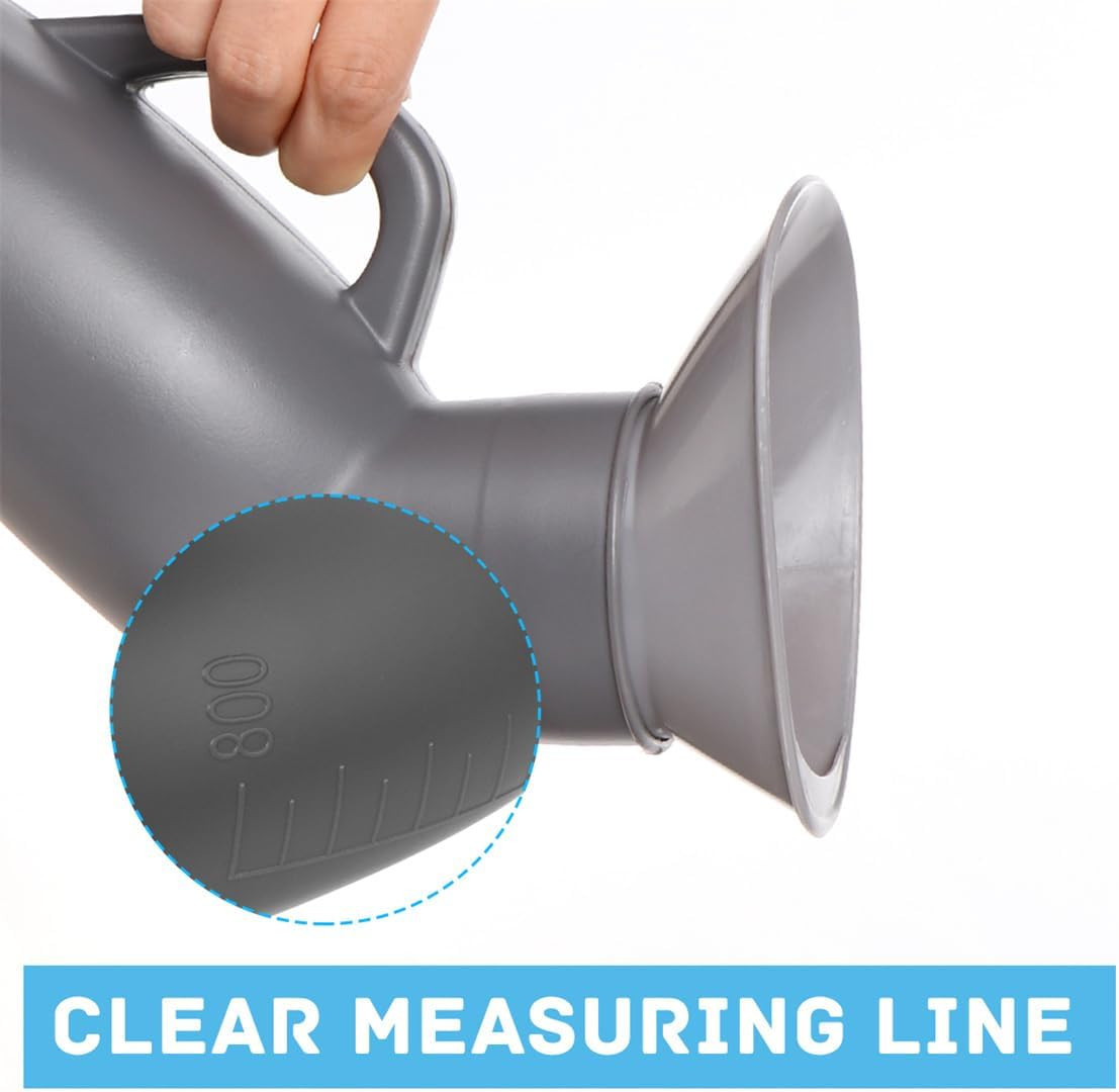 Urinal Bottle Urinals for Men 800ML Plastic Pee Bottle Portable Male Urinals wit