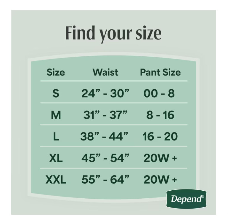 Depend Fresh Protection Incontinence Underwear Women L 72 Count Pink