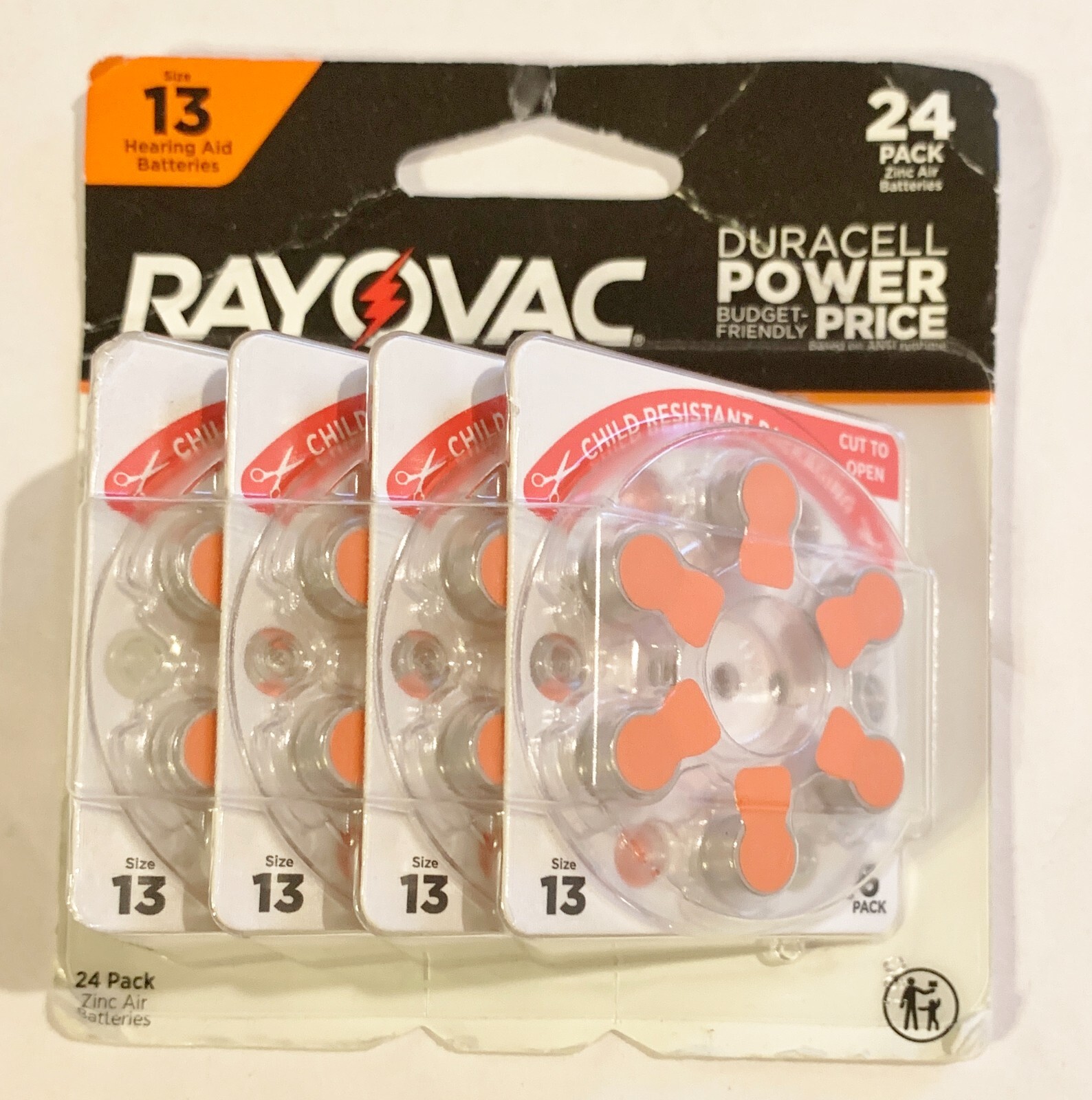 Sealed Rayovac Hearing Aid Batteries-24 Pack Size 13-Expiration Datre March 2028