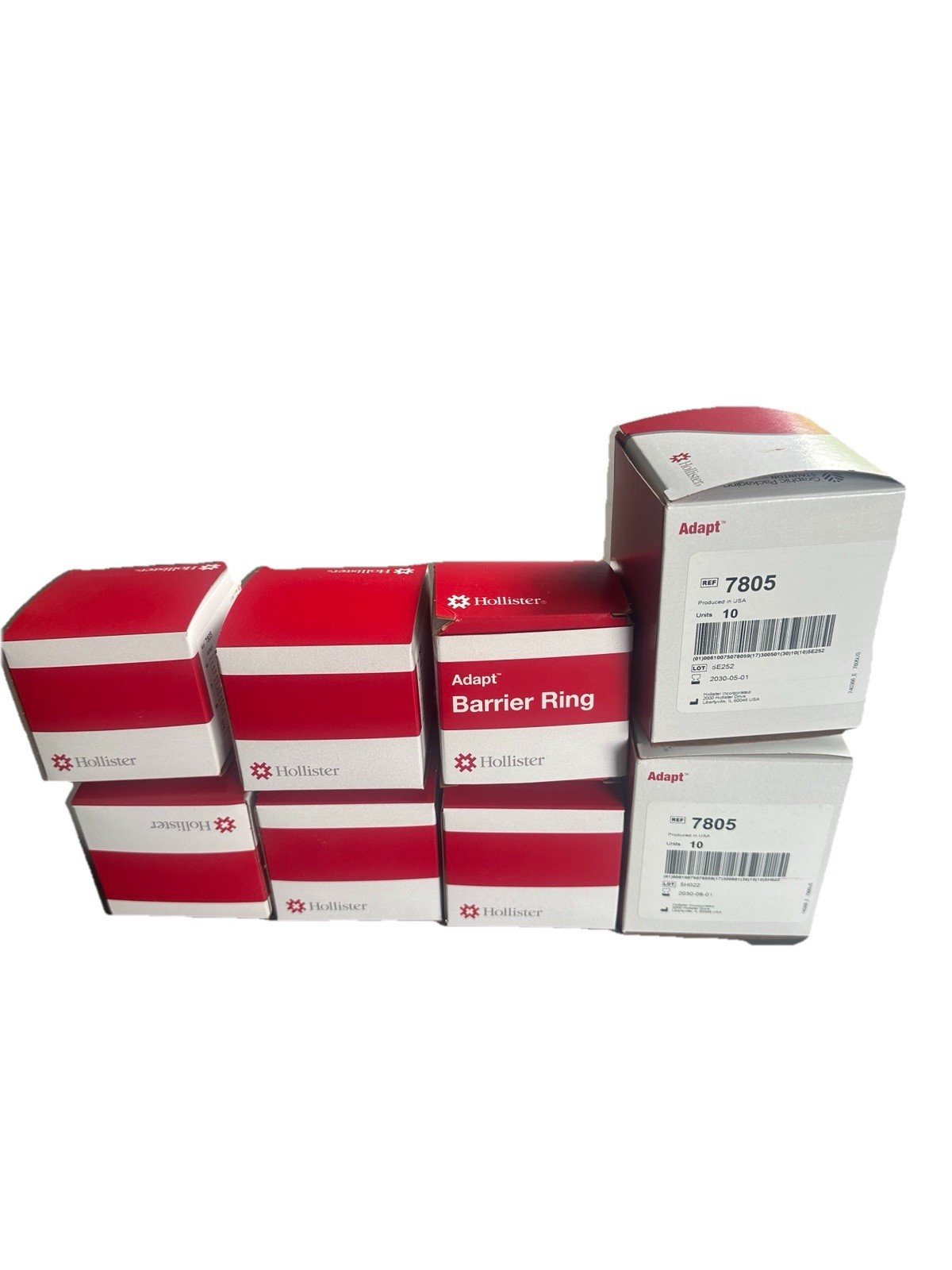 8 Boxes Hollister 7805 Adapt 2”Flat Barrier Rings 10 Pack Ostomy 2030/2031