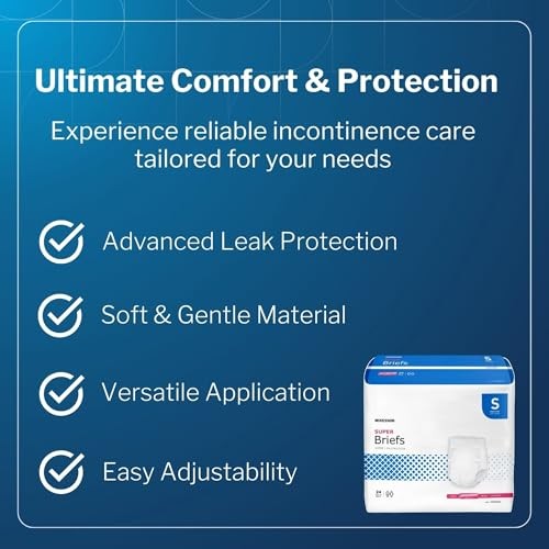 McKesson Super Adult Briefs Small 96 Count Moderate Absorbency