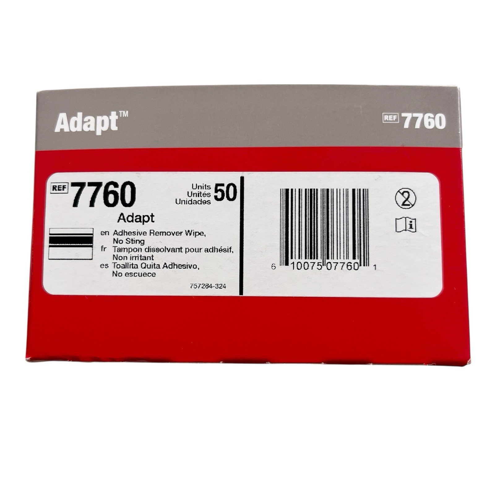 50 Hollister 7760 Adapt Universal Adhesive Remover Wipes No Sting