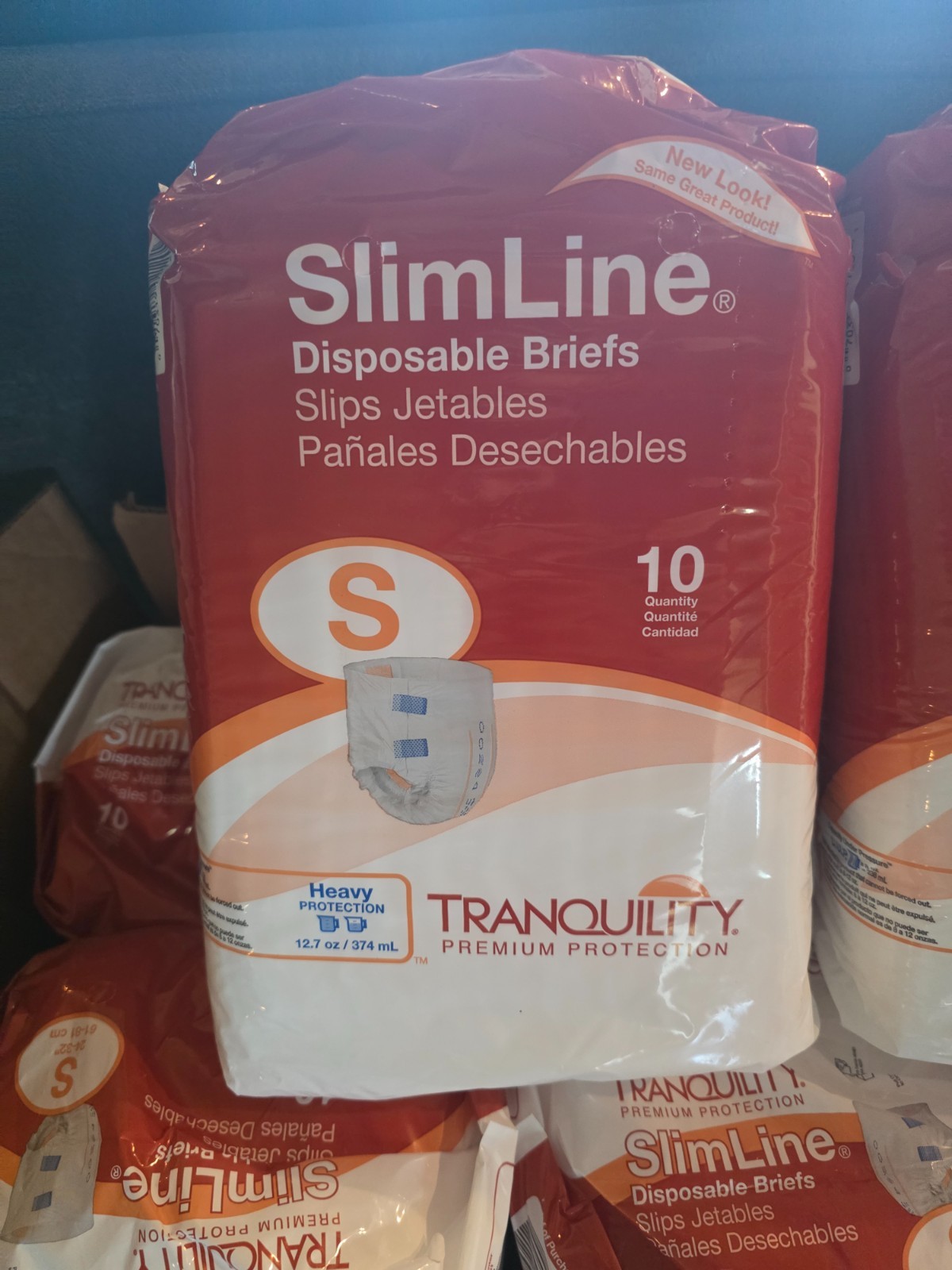 Tranquility Slimline Adult Brief Small 24-32in Heavy Absorbency 14 packs of 10