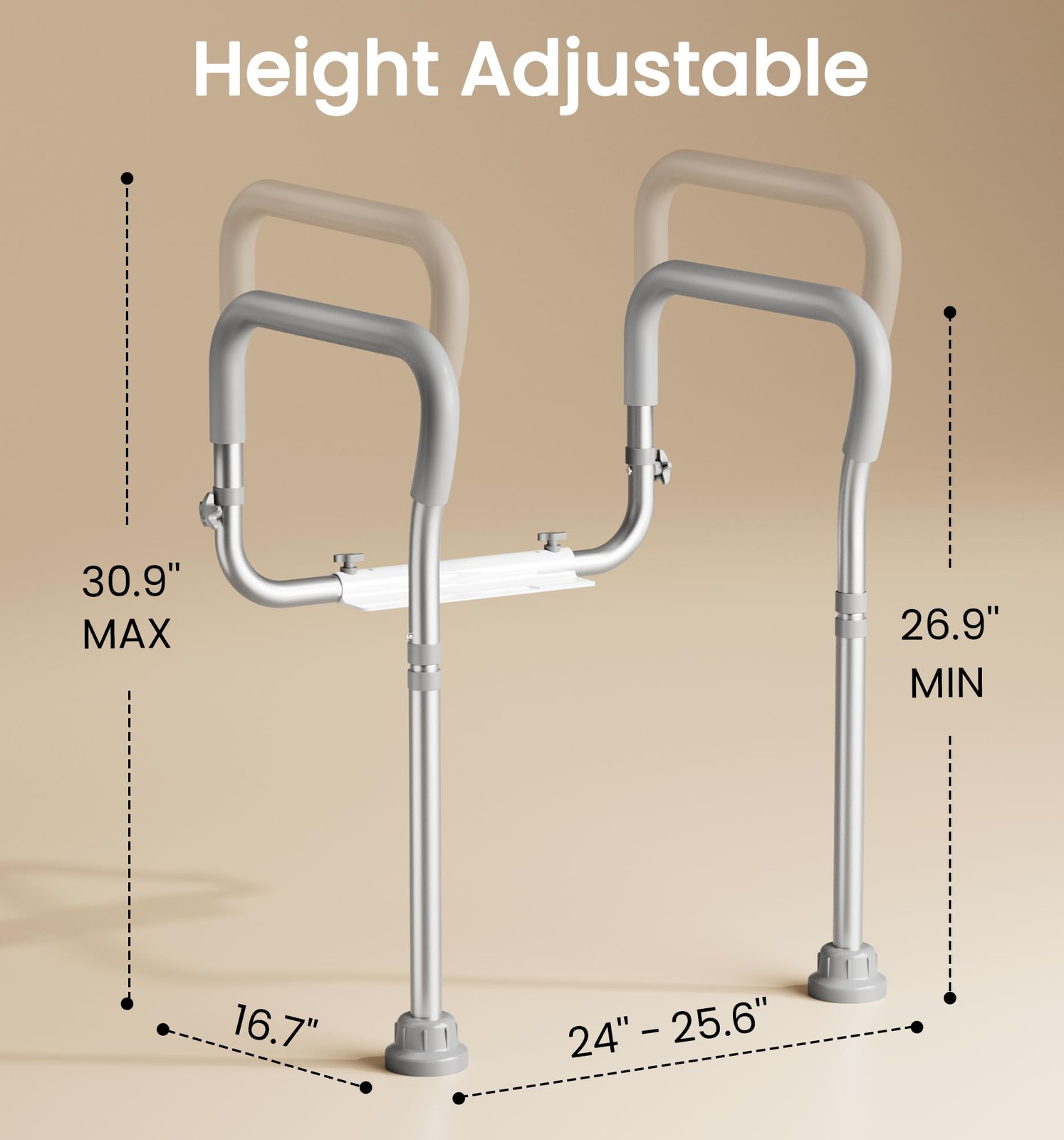 Homland Toilet Safety Rail For Seniors Adjustable Toilet Safety Frame Handles