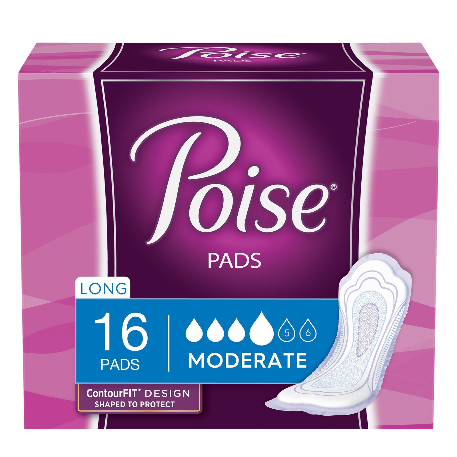 Poise Pads Moderate Long Pads 124″ CA of 96