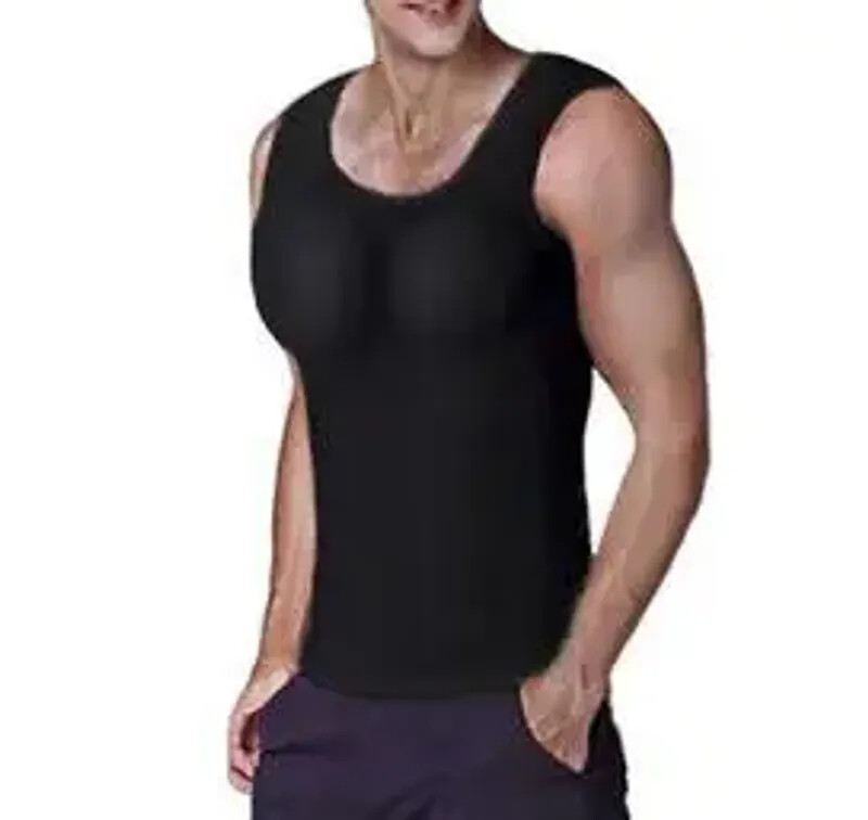 Men Muscle Shaper ABS Invisible Pads Chest Tops Soft Protection Male Sponge Enha