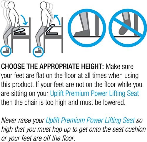 Carex Upeasy Seat Assist Plus – Portable Self-Powered Lifting Seat Cushion For