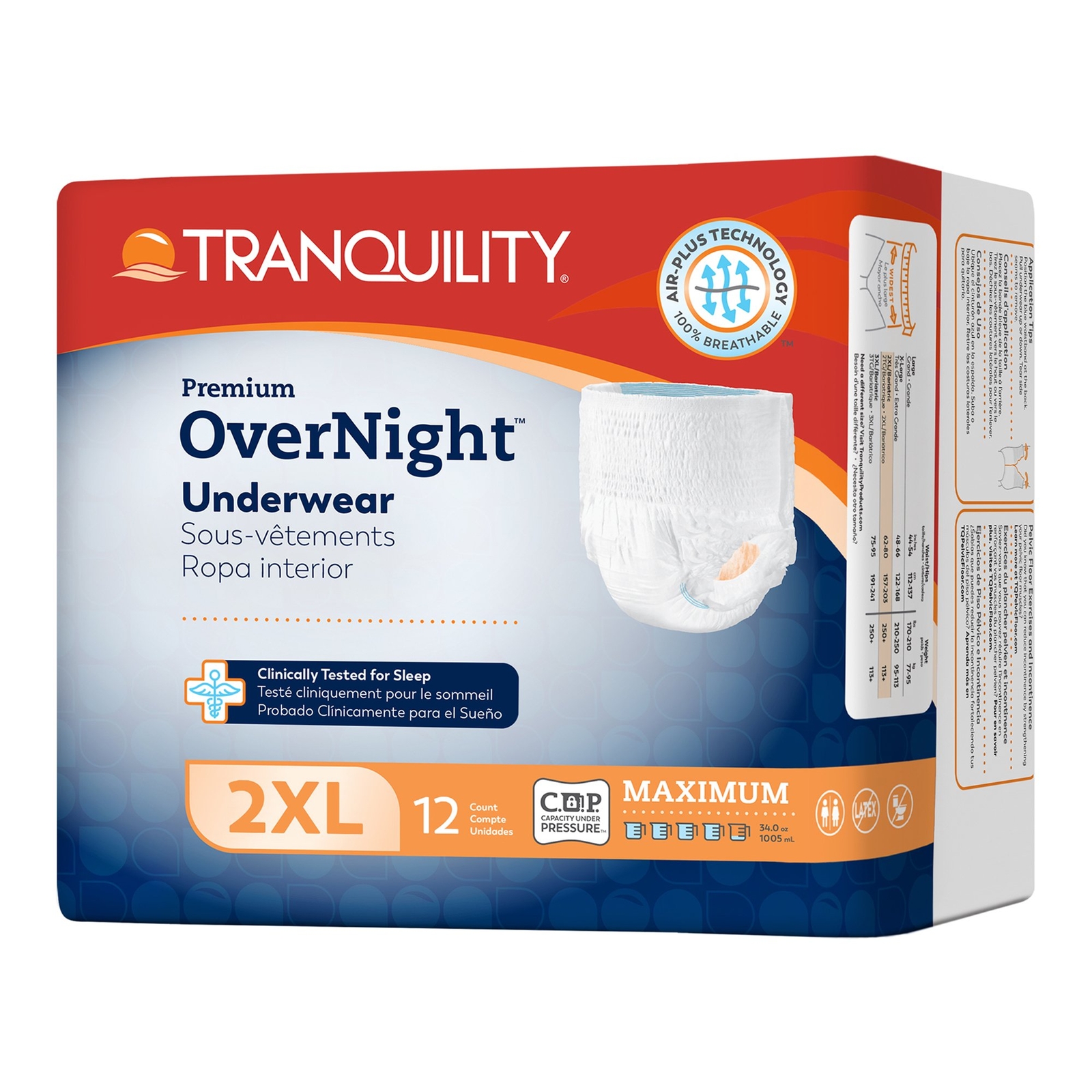 Tranquility Disposable Underwear 2X-Large 12 Ct